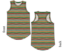 Load image into Gallery viewer, 90s Holiday Stripe Ladies' Summer Tank