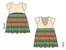 Load image into Gallery viewer, 90s Holiday Stripe Low Back Dress