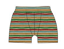 Load image into Gallery viewer, 90s Holiday Stripe Mens' Boxer Briefs