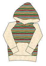 Load image into Gallery viewer, 90s Holiday Stripe Mens' Hoodie