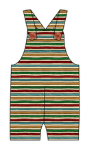 Load image into Gallery viewer, 90s Holiday Stripe Overalls and Shortalls
