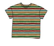 Load image into Gallery viewer, 90s Holiday Stripe Oversized Tee