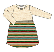Load image into Gallery viewer, 90s Holiday Stripe Play Dress