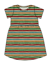 Load image into Gallery viewer, 90s Holiday Stripe Play Dress