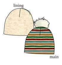 Load image into Gallery viewer, 90s Holiday Stripe Slouchy Beanie (Reversible!)