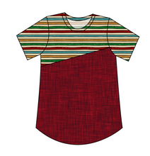 Load image into Gallery viewer, 90s Holiday Stripe Ladies' Relaxed Tee