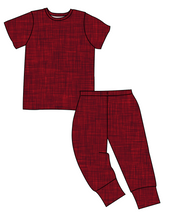 Load image into Gallery viewer, Crimson Linen Basic Loungewear Set