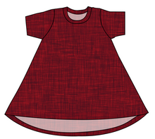 Load image into Gallery viewer, Crimson Linen Basic T-Shirt Dress