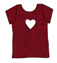 Load image into Gallery viewer, Crimson Linen Cambria Heart Back Tee