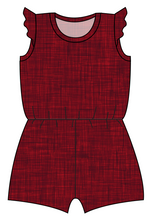 Load image into Gallery viewer, Crimson Linen Ivy Summer Romper