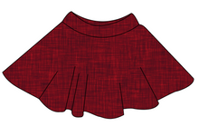 Load image into Gallery viewer, Crimson Linen Ladies' Circle Skirt