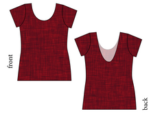 Load image into Gallery viewer, Crimson Linen Ladies' Low Back Ballerina Tee