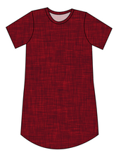 Load image into Gallery viewer, Crimson Linen Ladies' T-Shirt Dress