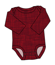 Load image into Gallery viewer, Crimson Linen Lap Neck Bodysuit