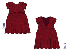 Load image into Gallery viewer, Crimson Linen Low Back Dress