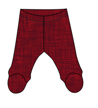 Load image into Gallery viewer, Crimson Linen Newborn Footed Pants