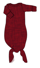 Load image into Gallery viewer, Crimson Linen Newborn Knotted Gown