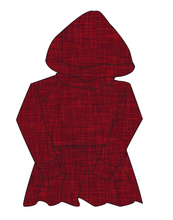 Load image into Gallery viewer, Crimson Linen Peplum Hoodie (or Crewneck)