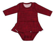 Load image into Gallery viewer, Crimson Linen Peplum Top