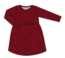Load image into Gallery viewer, Crimson Linen Play Dress