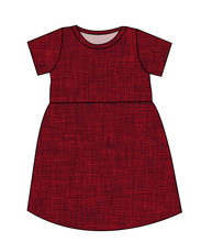 Load image into Gallery viewer, Crimson Linen Play Dress