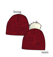 Load image into Gallery viewer, Crimson Linen Slouchy Beanie (Reversible!)