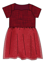 Load image into Gallery viewer, Crimson Linen Tulle Dress