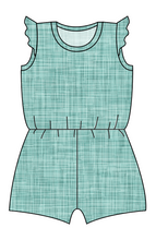 Load image into Gallery viewer, Sage Linen Ivy Summer Romper