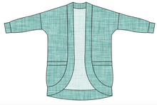 Load image into Gallery viewer, Sage Linen Ladies' Cocoon Cardigan