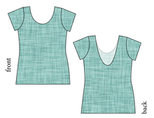 Load image into Gallery viewer, Sage Linen Ladies' Low Back Ballerina Tee