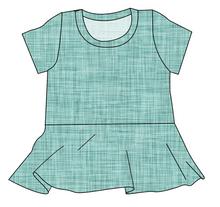 Load image into Gallery viewer, Sage Linen Ladies' Peplum Top