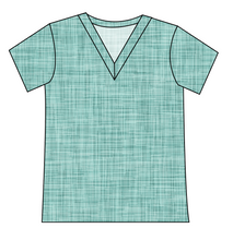 Load image into Gallery viewer, Sage Linen Ladies' Slouchy V-Neck Tee