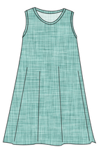 Load image into Gallery viewer, Sage Linen Ladies' Swing Dress