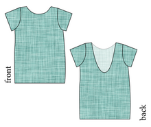 Load image into Gallery viewer, Sage Linen Low Back Ballerina Tee