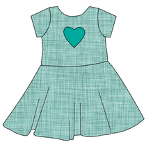 Load image into Gallery viewer, Sage Linen Molly Heart Back Twirly Dress