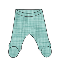 Load image into Gallery viewer, Sage Linen Newborn Footed Pants