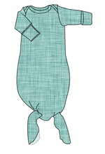 Load image into Gallery viewer, Sage Linen Newborn Knotted Gown