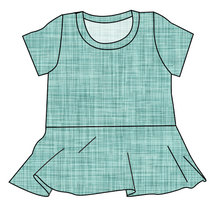 Load image into Gallery viewer, Sage Linen Peplum Top