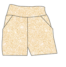 Load image into Gallery viewer, Champagne Glitter Basic Joggers And Jogger Shorts