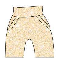 Load image into Gallery viewer, Champagne Glitter Beanpole Pants And Shorts