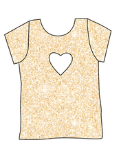 Load image into Gallery viewer, Champagne Glitter Cambria Heart Back Tee