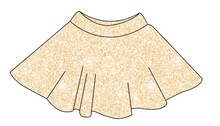 Load image into Gallery viewer, Champagne Glitter Circle Skirt