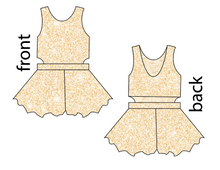 Load image into Gallery viewer, Champagne Glitter Kids Playsuit