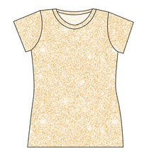 Load image into Gallery viewer, Champagne Glitter Ladies' Basic Tee