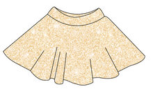 Load image into Gallery viewer, Champagne Glitter Ladies' Circle Skirt