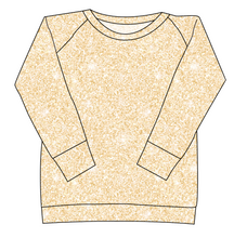 Load image into Gallery viewer, Champagne Glitter Ladies' Classic Crewneck