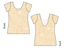 Load image into Gallery viewer, Champagne Glitter Ladies' Low Back Ballerina Tee