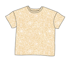 Load image into Gallery viewer, Champagne Glitter Ladies' Oversized Tee