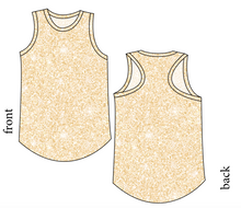 Load image into Gallery viewer, Champagne Glitter Ladies' Summer Tank