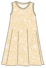 Load image into Gallery viewer, Champagne Glitter Ladies' Swing Dress